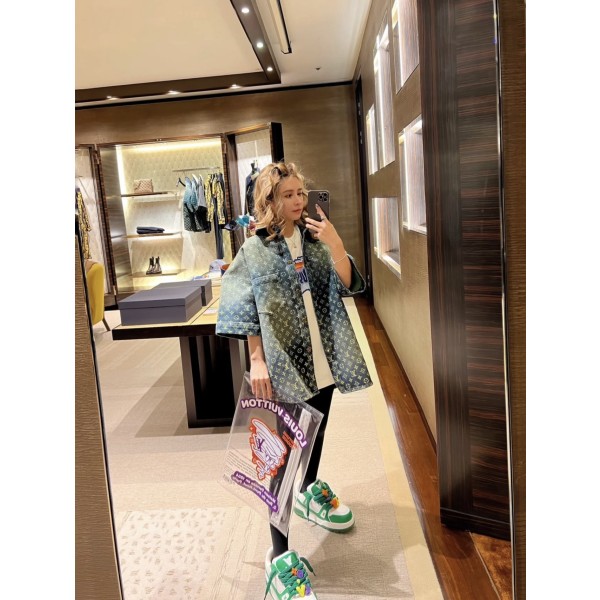 Louis Vuitton Symphony Gradient Jacquard Denim Suit • Shorts