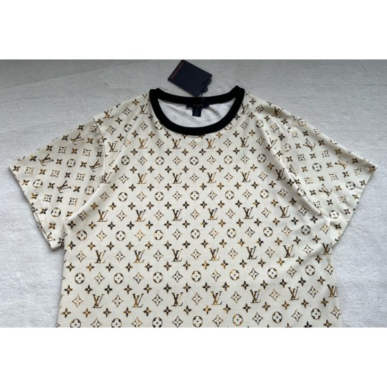 Louis Vuitton python print presbyopia round neck short sleeves