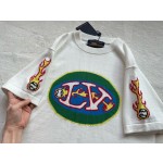 Louis Vuitton Flame Wool Contrast Color Short Sleeves