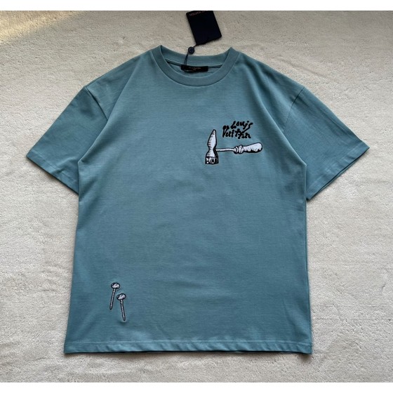 Louis Vuitton Tool Hammer Embroidered Crew Neck Short Sleeves