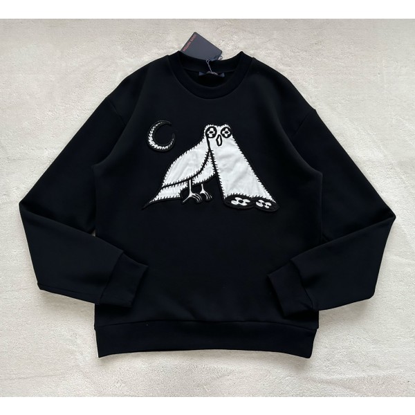 Louis Vuitton Owl Embroidered Crew Neck Sweatshirt
