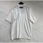 Louis Vuitton Contrasting Color Aircraft Jacquard Round Neck Knit Short Sleeves