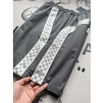 Louis Vuitton universal gray shorts with leather webbing