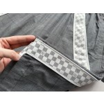 Louis Vuitton universal gray shorts with leather webbing