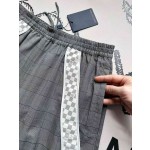 Louis Vuitton universal gray shorts with leather webbing
