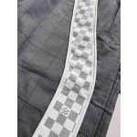 Louis Vuitton universal gray shorts with leather webbing