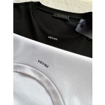 Prada Small Letters Print Round Neck Short Sleeves