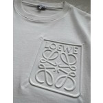 LoewE three-dimensional embossed large letter T-shirt