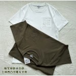 LoewE three-dimensional embossed large letter T-shirt