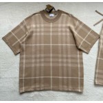 Burberry spring and summer latest classic check sheep wool blend sweater suit top