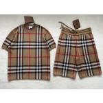 Burberry spring and summer latest classic check sheep wool blend sweater suit shorts