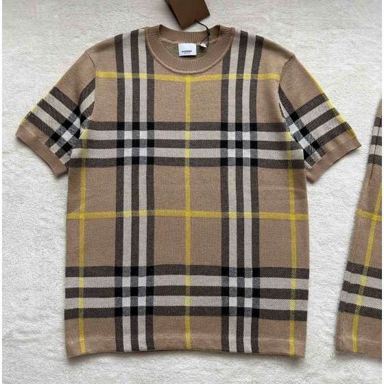 Burberry spring and summer latest classic check sheep wool blend sweater suit top