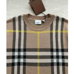 Burberry spring and summer latest classic check sheep wool blend sweater suit top