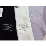 Dior latest chest pocket embroidery T-shirt