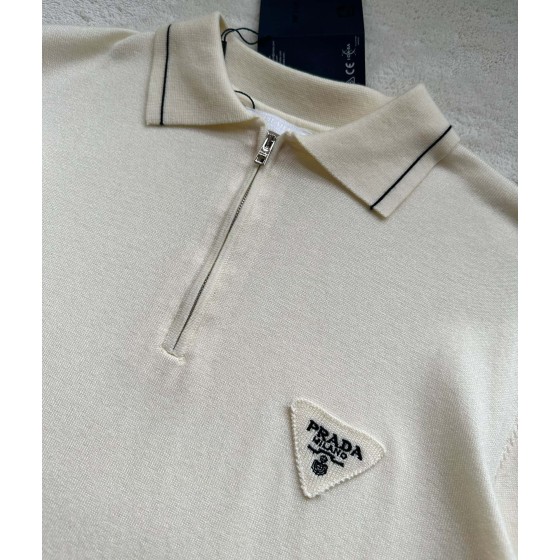 Prada new wool blend Polo sweater