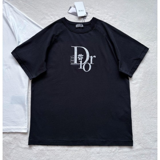 Dior early spring latest heavy industry gold and silver embroidery short sleeves