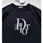 Dior early spring latest heavy industry gold and silver embroidery short sleeves