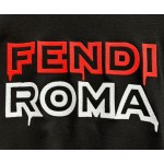Fendi New Big Embroidered Slogan Short Sleeves