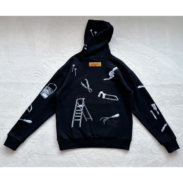 Louis Vuitton tool embroidered hoodie