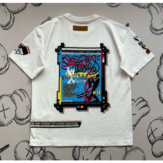 Louis Vuitton latest band print T-shirt