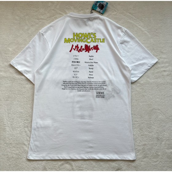 LOEWe Scarecrow Print ➕ Embroidered Dog Round Neck Short Sleeves