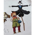 LOEWe Scarecrow Print ➕ Embroidered Dog Round Neck Short Sleeves