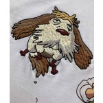 LOEWe Scarecrow Print ➕ Embroidered Dog Round Neck Short Sleeves
