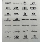 Balenciaga New Printed Logo Full Standard Short Sleeves