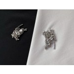 Burberry heavy industry hand-stitched Austrian drill equestrian knight T-shirt