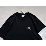 Burberry heavy industry hand-stitched Austrian drill equestrian knight T-shirt