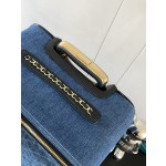 𝗖𝗛𝗔𝗡𝗘𝗟 Denim large double C trolley case