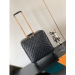 Western Europe 𝗖𝗛𝗔𝗡𝗘𝗟 Classic Rhombus Large Double C Trolley Case