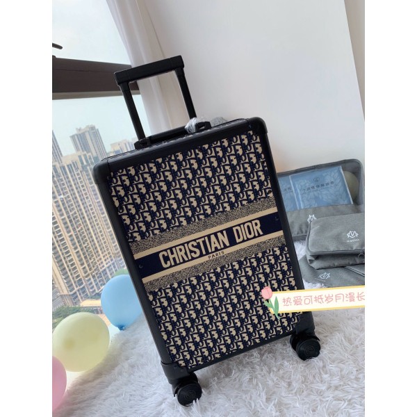 Dior old flower retro suitcase