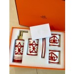 Red Iron Window Series Bone China Sanitary Ware Set