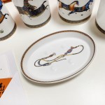 Horse series five-piece bone china bathroom set