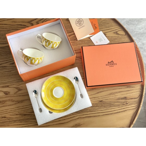 Soleil d’Hermes | Sun ☕ Coffee Cup and Saucer
