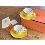 Soleil d’Hermes | Sun ☕ Coffee Cup and Saucer