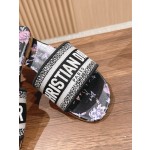 DIOR Dior spring and summer new upgrade embroidery slippers