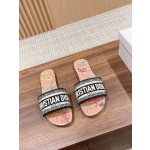 DIOR Dior spring and summer new upgrade embroidery slippers