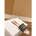 DIOR Dior spring and summer new upgrade embroidery slippers
