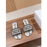DIOR Dior spring and summer new upgrade embroidery slippers